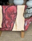 Curly Ambrosia Maple and Epoxy Charcuterie Board - Evolution Custom Woodworking