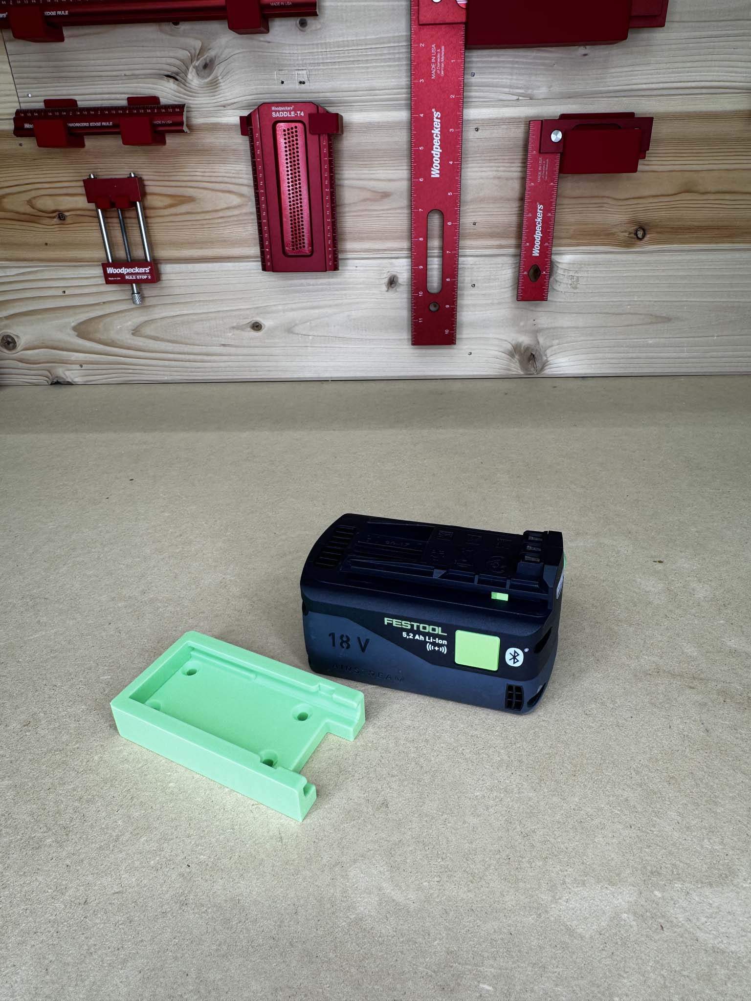 Battery Holder Mount for Festool 18v Batteries - Evolution Custom Woodworking 