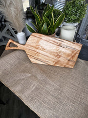 Curly Ambrosia Maple Charcuterie Board - Evolution Custom Woodworking 