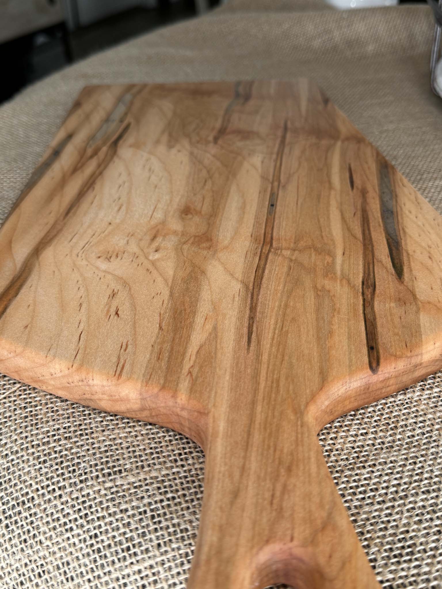 Curly Ambrosia Maple Charcuterie Board - Evolution Custom Woodworking 