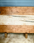 Curly Cherry and Curly Ambrosia Maple Charcuterie Board - Evolution Custom Woodworking 