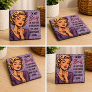 I’m Not Bossy Funny Coaster – Retro Sarcastic Drink Coaster