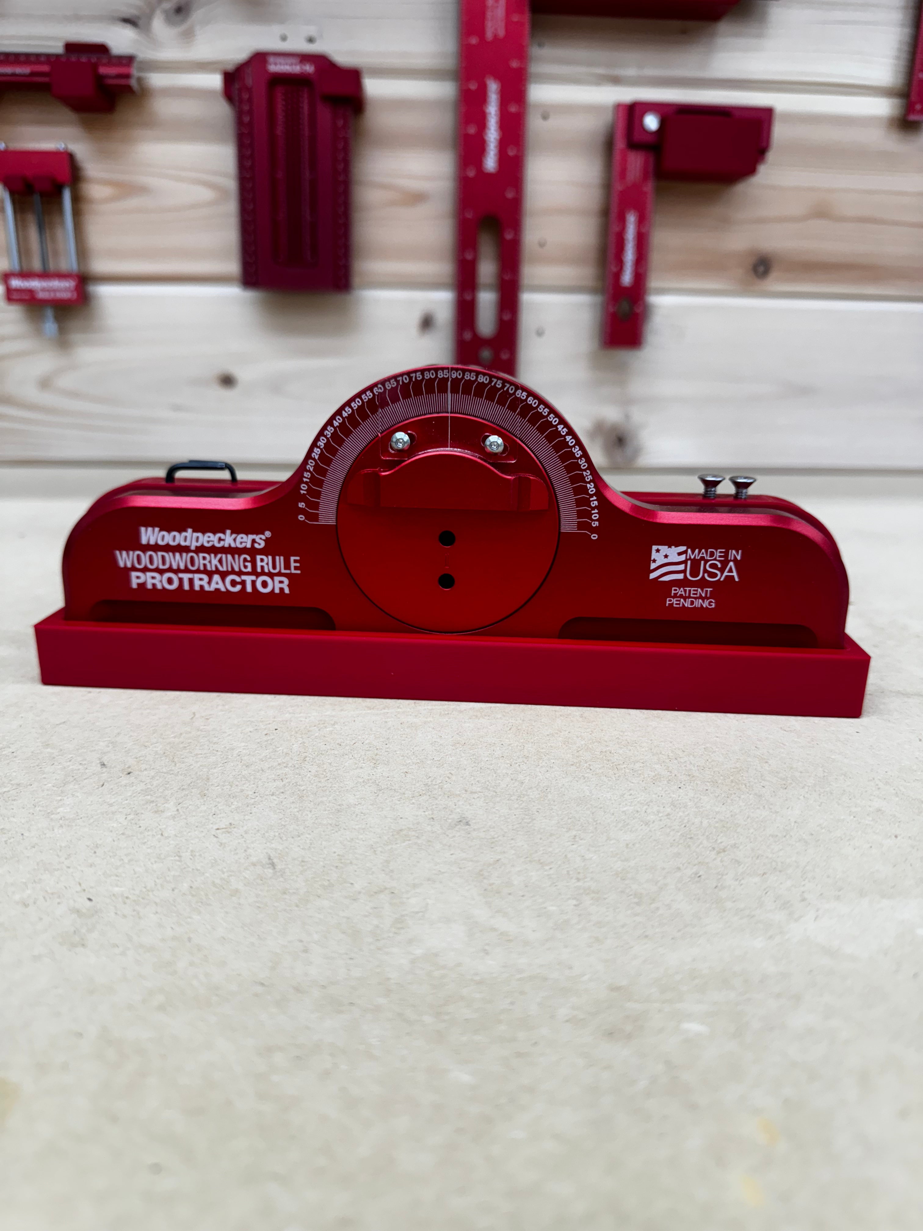 Wall Mount for Woodpeckers Protractor Rule Head - Evolution Custom Woodworking 